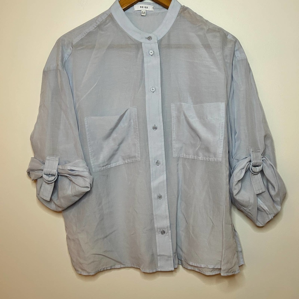 Reiss Light Blue Blouse - Size 4
